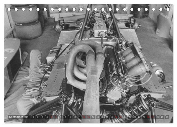 Produktbild: Formel, Rennen, Boxengasse 1971-&acute;83 (Tischkalender 2026 DIN A5 quer), CALVENDO Monatskalender