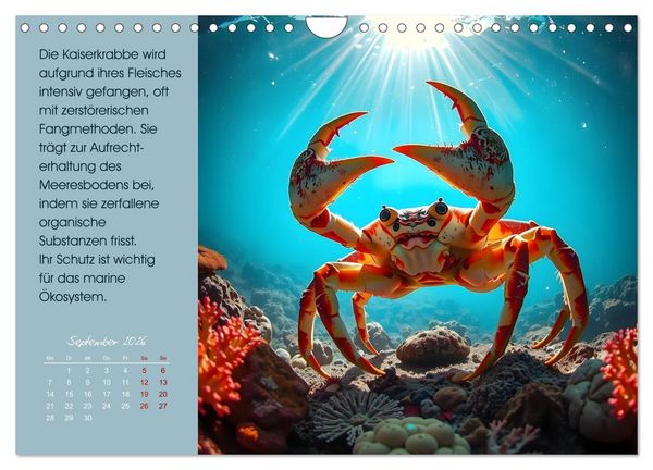 Produktbild: Meerestiere in Gefahr - Unsere Ozeane, unsere Verantwortung (Wandkalender 2026 DIN A4 quer), CALVENDO Monatskalender