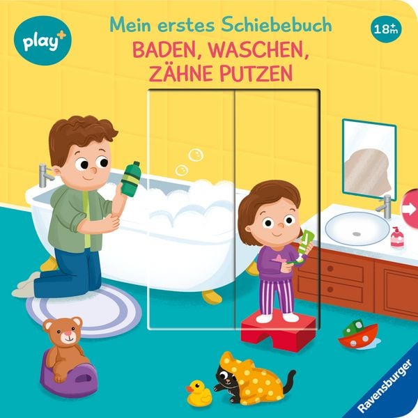 Produktbild: Play+ Mein erstes Schiebebuch Baden, waschen, Zähne putzen - ab 18 Monate