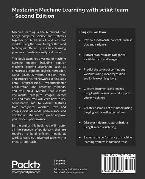 Produktbild: Mastering Machine Learning with scikit-learn, Second Edition
