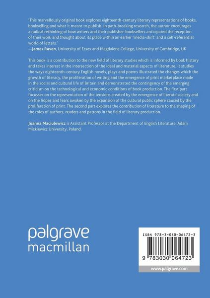 Produktbild: Representations of Book Culture in Eighteenth-Century English Imaginative Writing