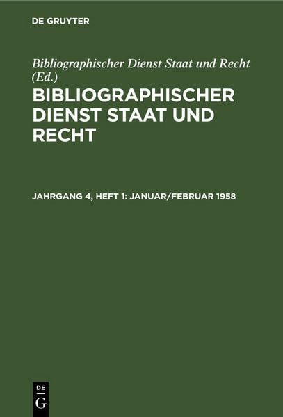 Produktbild: Januar/Februar 1958
