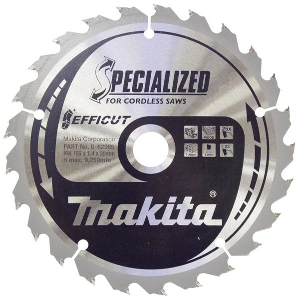 Makita B-62985 Kreissägeblatt 165 x 20 x 1.4mm Zähneanzahl: 25 1St.