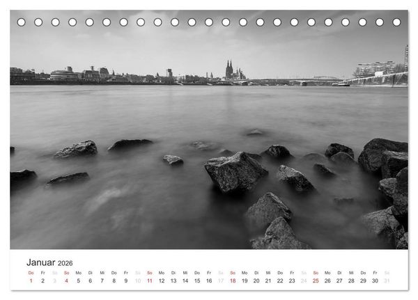 Produktbild: K&ouml;ln - monochrome Ansichten (Tischkalender 2026 DIN A5 quer), CALVENDO Monatskalender
