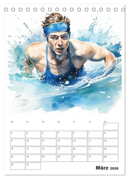 Produktbild: Aktivit&auml;ten im Sport (Tischkalender 2026 DIN A5 hoch), CALVENDO Monatskalender