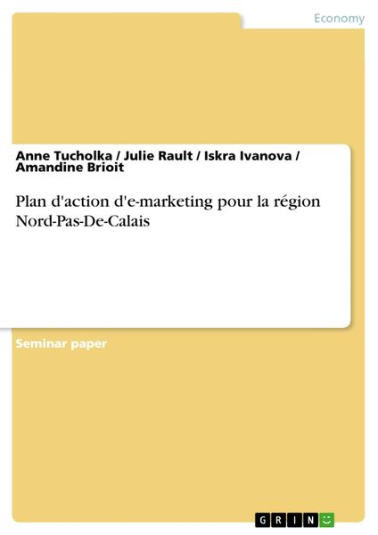 Produktbild: Plan d'action d'e-marketing pour la r&eacute;gion Nord-Pas-De-Calais