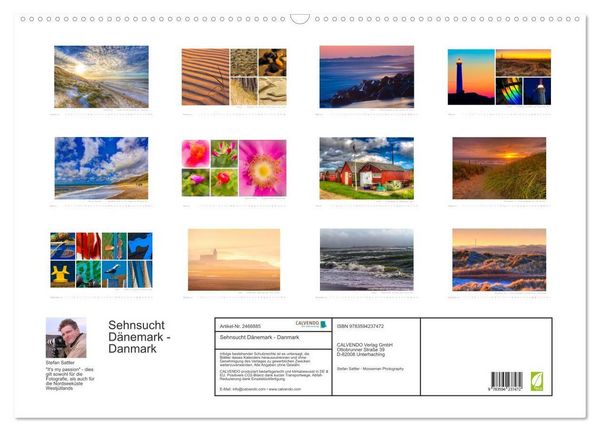 Produktbild: Sehnsucht D&auml;nemark - Danmark (Wandkalender 2027 DIN A2 quer), CALVENDO Monatskalender
