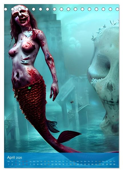 Produktbild: Sirens of the Undead Seas (Desk Calendar 2026 DIN A5 portrait), CALVENDO 12 Month DeskCalendar