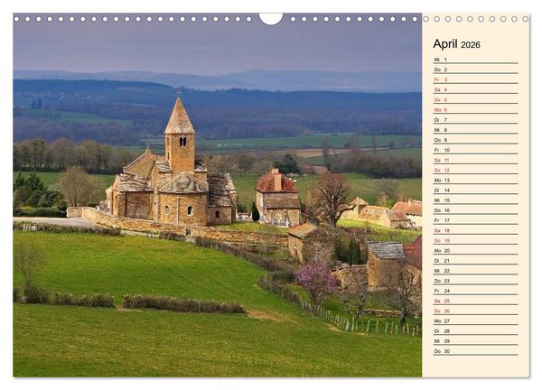 Produktbild: Burgund - Das gr&uuml;ne Herz Frankreichs (Wandkalender 2026 DIN A3 quer), CALVENDO Monatskalender
