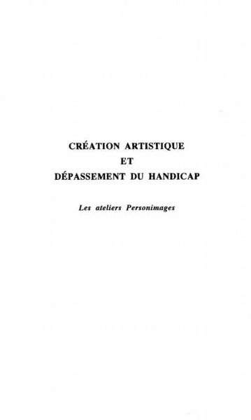 Produktbild: Creation artistique et depassement du handicap