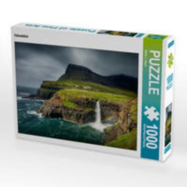 CALVENDO Puzzle Gásadalur 1000 Teile Lege-Größe 64 x 48 cm Foto-Puzzle Bild von Stefan L. Beyer