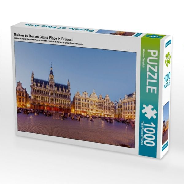 CALVENDO Puzzle Maison du Roi am Grand Place in Brüssel | 1000 Teile Lege-Größe 64x48cm Foto-Puzzle für glückliche Stunden