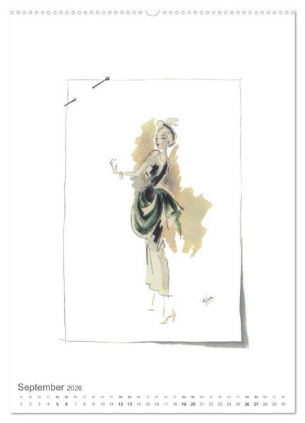 Produktbild: FIGURINEN 2026 - Fashion von 1949 - Originale von Elina Ruffinengo (hochwertiger Premium Wandkalender 2026 DIN A2 hoch), Kunstdruck in Hochglanz
