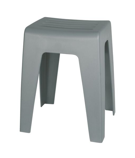 Produktbild: Badhocker Mod. Kumba Grau, stabile Qualit&auml;t aus Kunststoff