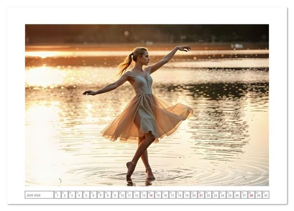 Produktbild: Fl&uuml;gel aus Licht - Ballett in der Poesie der Natur (Wandkalender 2026 DIN A3 quer), CALVENDO Monatskalender