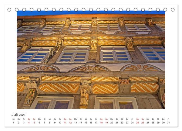 Produktbild: Faszination Fachwerk - an Weser und Ilme (Tischkalender 2026 DIN A5 quer), CALVENDO Monatskalender