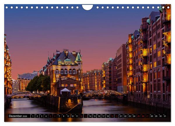 Produktbild: Hamburger Highlights (Wandkalender 2026 DIN A4 quer), CALVENDO Monatskalender