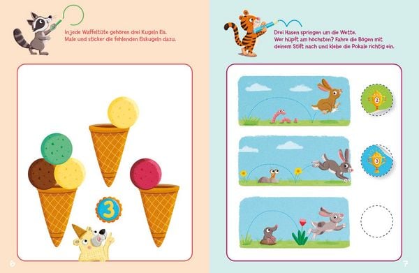 Produktbild: Sticker-R&auml;tsel f&uuml;r Kindergarten-Kids. Erste Zahlen