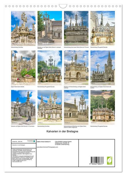Produktbild: Kalvarien in der Bretagne (Wandkalender 2027 DIN A3 hoch), CALVENDO Monatskalender