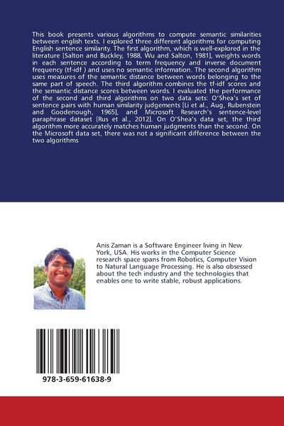 Produktbild: Statistical and Semantic Similarity between English Sentences