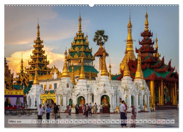 Produktbild: Myanmar - Reise durch das alte Burma (Wandkalender 2026 DIN A2 quer), CALVENDO Monatskalender