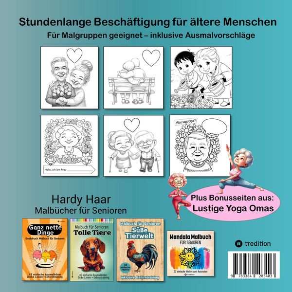 Produktbild: Malbuch f&uuml;r Senioren - Besch&auml;ftigung f&uuml;r &auml;ltere Menschen - Gehirntraining f&uuml;r Malgruppen