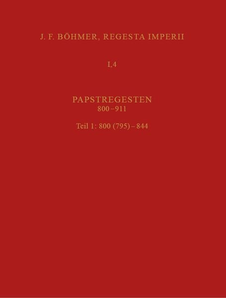 Produktbild: 4: Papstregesten 800-911, 1: 795-844