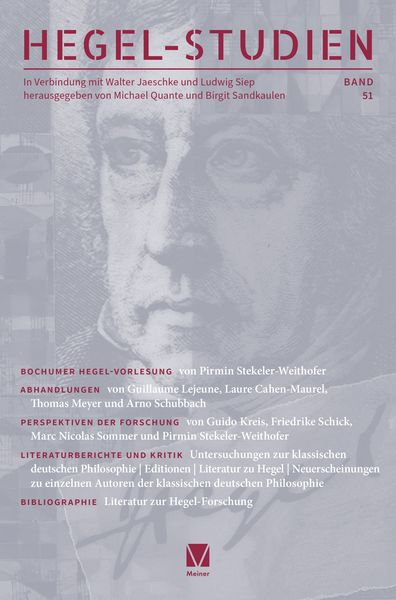 Produktbild: Hegel-Studien Band 51