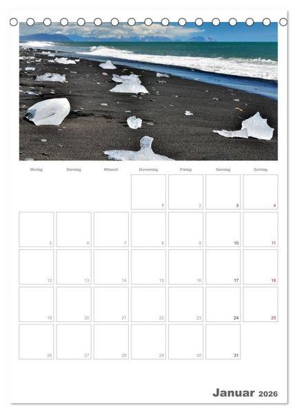 Produktbild: Faszination Island - Landschaftskalender mit Tagesplaner 2026 / Planer (Tischkalender 2026 DIN A5 hoch), CALVENDO Monatskalender