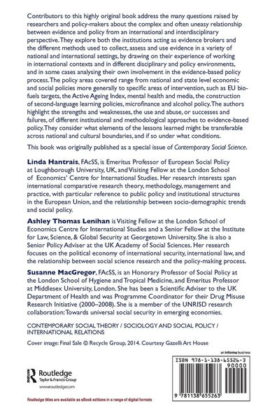 Produktbild: International and Interdisciplinary Insights into Evidence and Policy