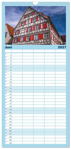 Produktbild: Familienplaner 2027 - Sigmaringen - h&uuml;bsche Kleinstadt an der Donau mit 5 Spalten (Wandkalender, 21 x 45 cm) CALVENDO