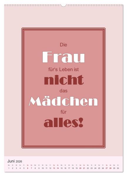 Produktbild: Was Mann &uuml;ber Frau wissen sollte und umgekehrt ... (Wandkalender 2026 DIN A2 hoch), CALVENDO Monatskalender