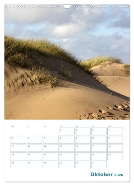 Produktbild: Sylter D&uuml;nen (Wandkalender 2026 DIN A3 hoch), CALVENDO Monatskalender