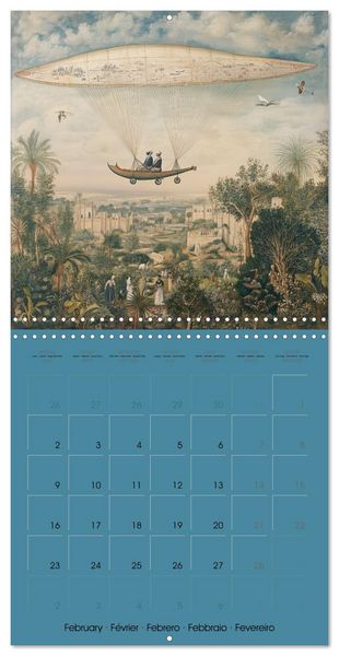 Produktbild: Flying through ancient history with AI (Wall Calendar 2026 12 &times; 12 Inch) CALVENDO 12 Month Wall Calendar