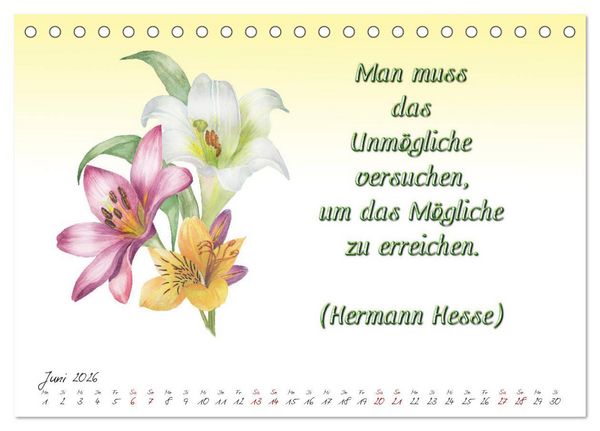 Produktbild: 12 unterhaltsame Zitate f&uuml;r ein sch&ouml;nes Jahr (Tischkalender 2026 DIN A5 quer), CALVENDO Monatskalender