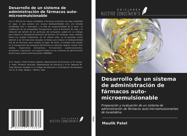 Produktbild: Desarrollo de un sistema de administraci&oacute;n de f&aacute;rmacos auto-microemulsionable