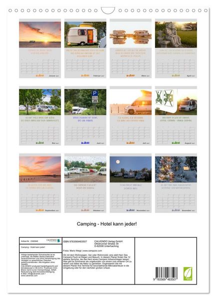 Produktbild: Camping - Hotel kann jeder! (Wandkalender 2027 DIN A3 hoch), CALVENDO Monatskalender