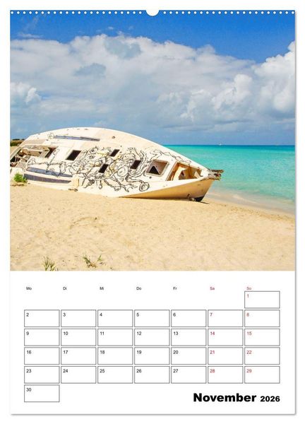 Produktbild: Karibik pur - mit Charme und Zauber (Wandkalender 2026 DIN A2 hoch), CALVENDO Monatskalender