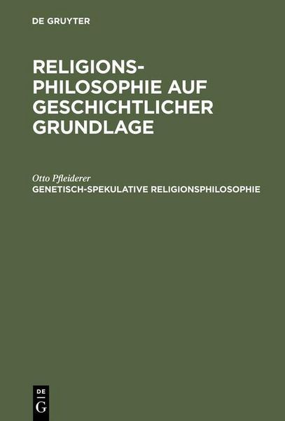 Produktbild: Genetisch-spekulative Religionsphilosophie