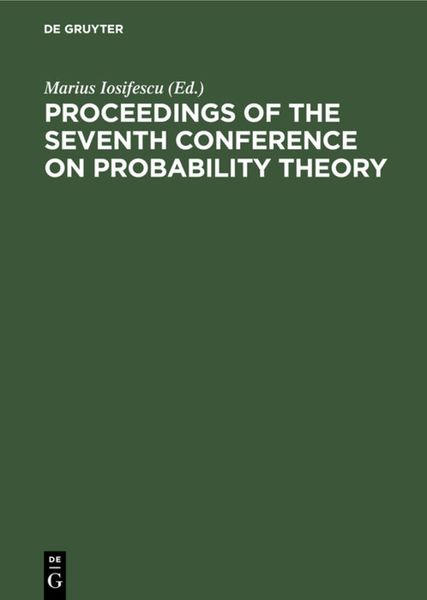 Produktbild: Proceedings of the Seventh Conference on Probability Theory