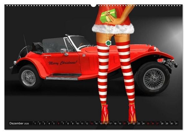 Produktbild: Oldtimer und Pin-Up Girls by Mausopardia (hochwertiger Premium Wandkalender 2026 DIN A2 quer), Kunstdruck in Hochglanz
