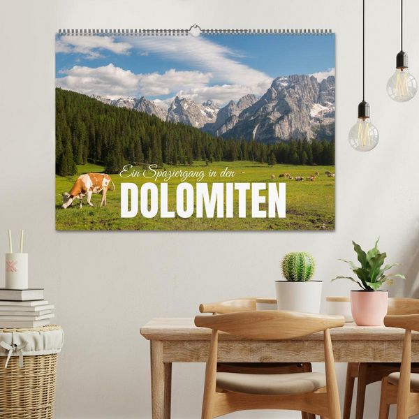Produktbild: Ein Spaziergang in den Dolomiten (Wandkalender 2026 DIN A2 quer), CALVENDO Monatskalender