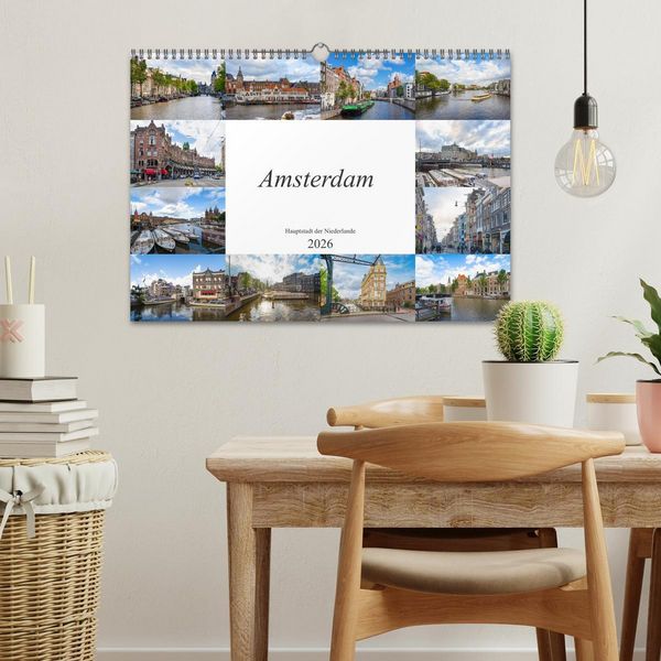 Produktbild: Amsterdam - Hauptstadt der Niederlande (Wandkalender 2026 DIN A3 quer), CALVENDO Monatskalender