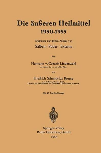 Produktbild: Die &auml;u&szlig;eren Heilmittel 1950-1955