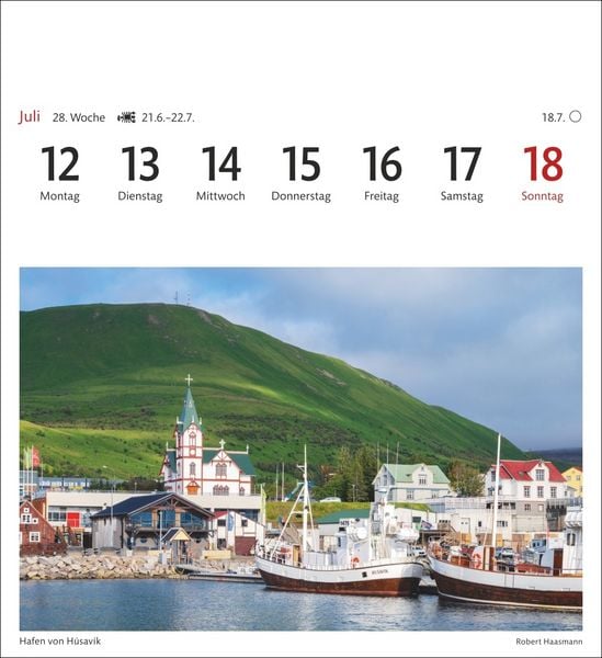Produktbild: Island Sehnsuchtskalender 2027 - Wochenkalender mit 53 Postkarten