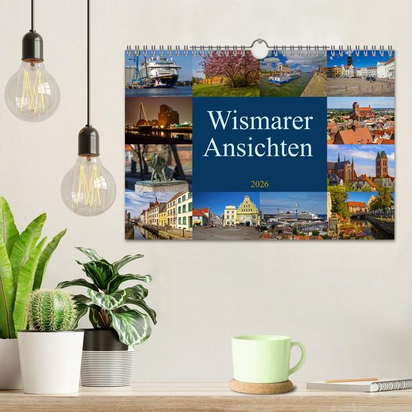 Produktbild: Wismarer Ansichten 2026 (Wandkalender 2026 DIN A4 quer), CALVENDO Monatskalender