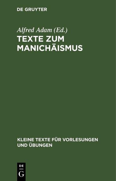 Produktbild: Texte zum Manich&auml;ismus