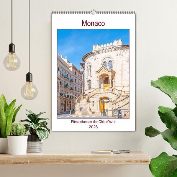 Produktbild: Monaco - F&uuml;rstentum an der C&ocirc;te d'Azur (Wandkalender 2026 DIN A2 hoch), CALVENDO Monatskalender