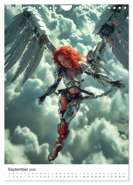 Produktbild: Cyborg Engel (Wandkalender 2026 DIN A4 hoch), CALVENDO Monatskalender