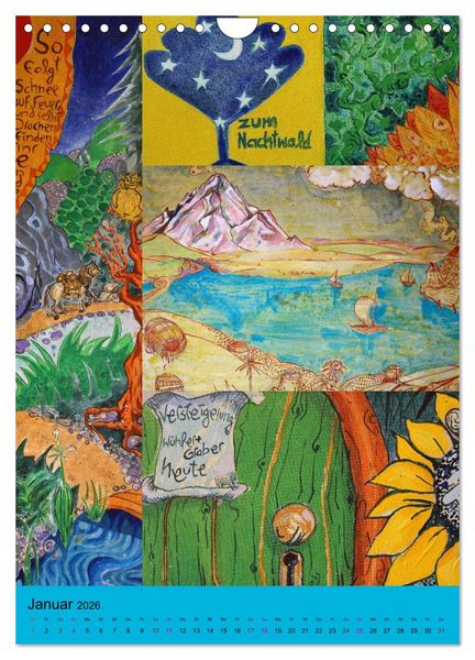 Produktbild: Thilia. Reise durch Mittelerde. Acrylmalerei von Michael Weiler. (Wandkalender 2026 DIN A4 hoch), CALVENDO Monatskalender